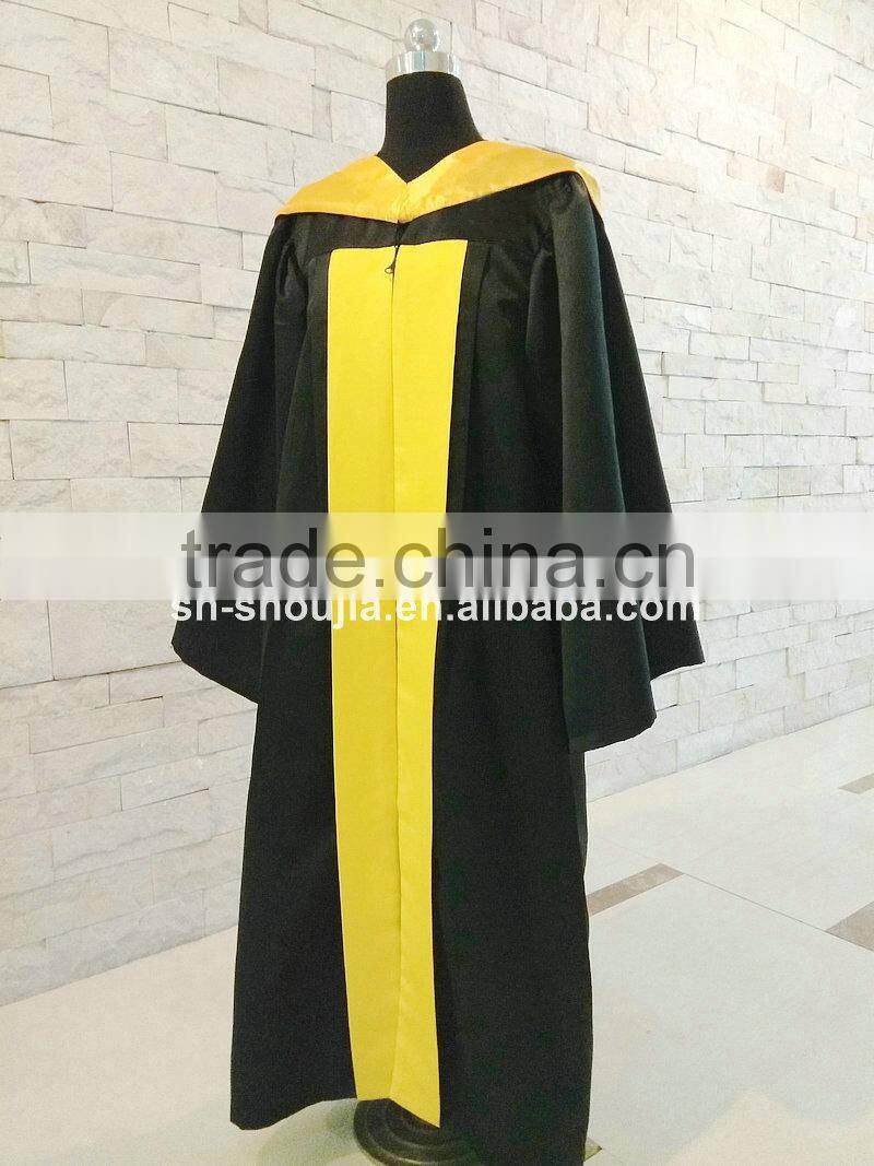 Wholesale Good quality Deluxe university Graduation gowns and caps with hoods