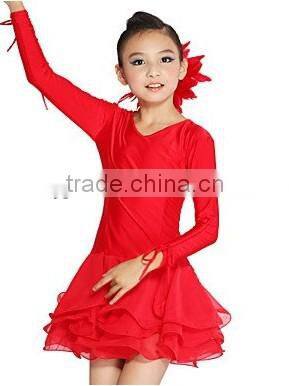 Burning!!children latin danceChina Western Kids Stage Performance Children Girl Latin Dance Dress