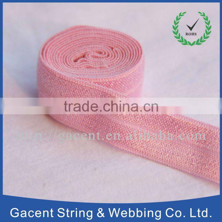 Garment decorative printing fold over elastic band