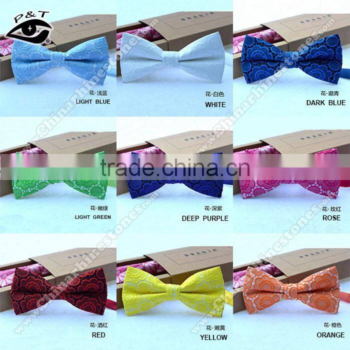 New Design High quality Jacquard Floral Bow Tie For Wedding party dance