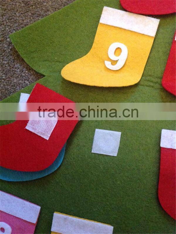 Felt Christmas Tree Advent Calendar New Pockets for Treats Countdown
