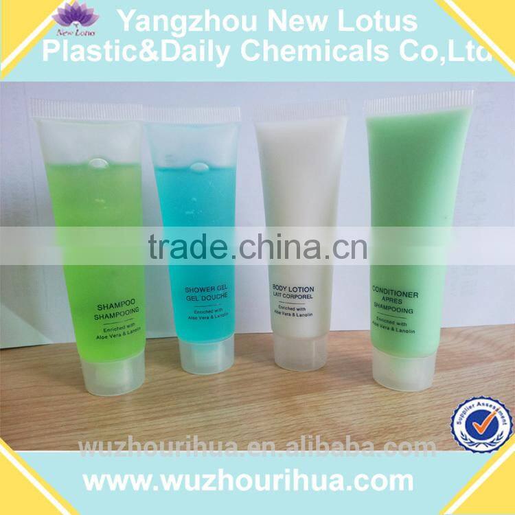 hot sale plastic hotel tube shampoo body lotion manufacturer UV printing