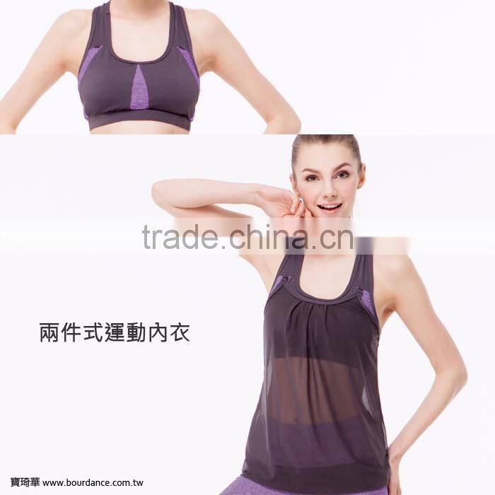 Fitness clothing tactel alphabets print yoga tops