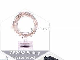 Dimmable Remote Controlled Battery Powered Copper Wire Lights Holiday Decorative Timer