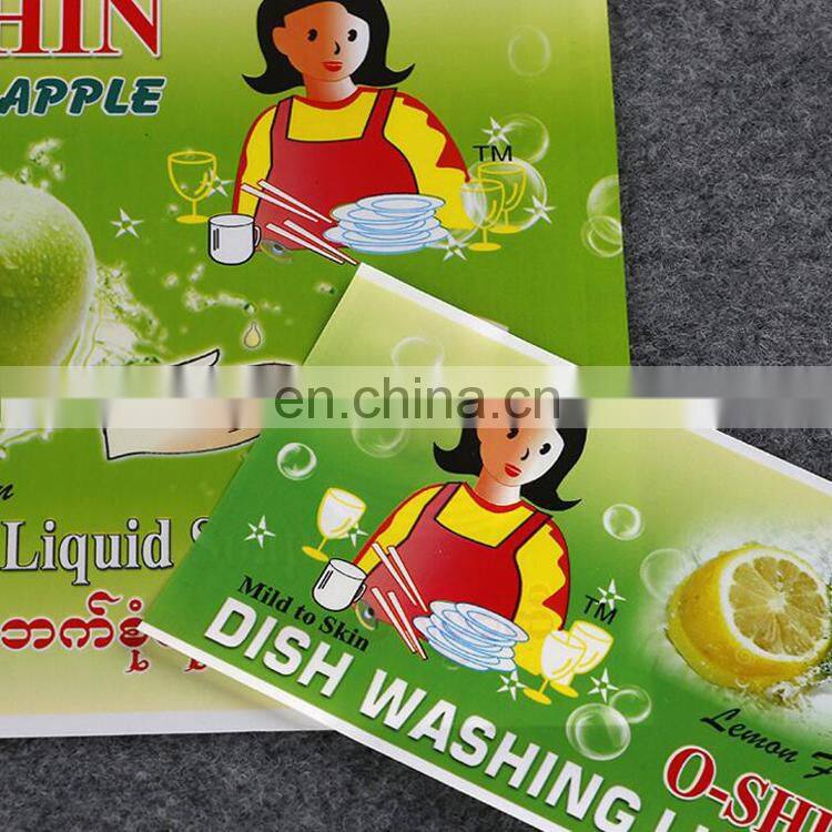Direct factory manufacture customized plastic cleanser essence self adhesive sticker lebel for kitchen cleaner label
