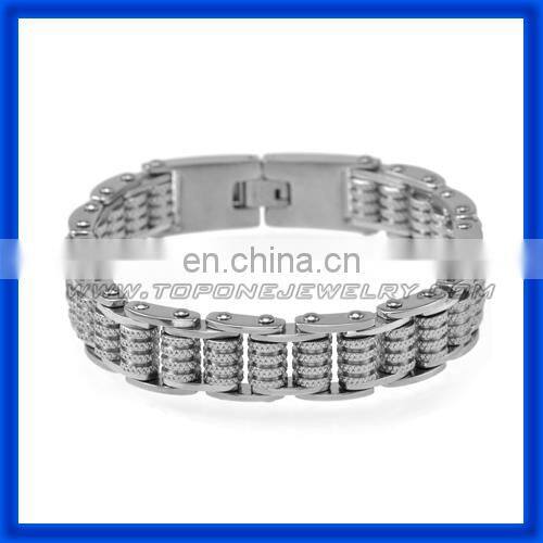 2014 Men's Motorcycle Chain Stainless Steel Biker Bracelets China Factory