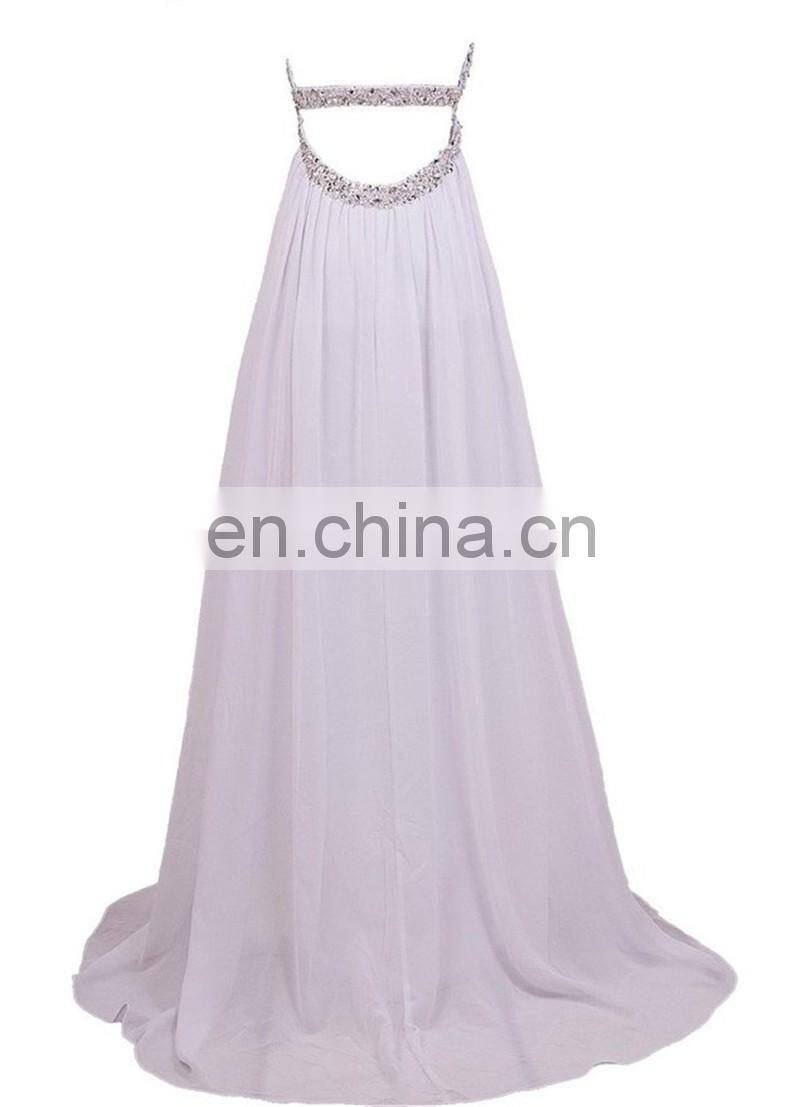 Plus Size Chiffon Evening Dresses Long 2016 Sweetheart Backless Sweep Train Prom Dresses Vestido De Fiesta Longo Formal Occasion
