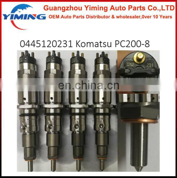 0445120231 Fuel injector for ForKomatsu PC200-8 injector 0445 120 231