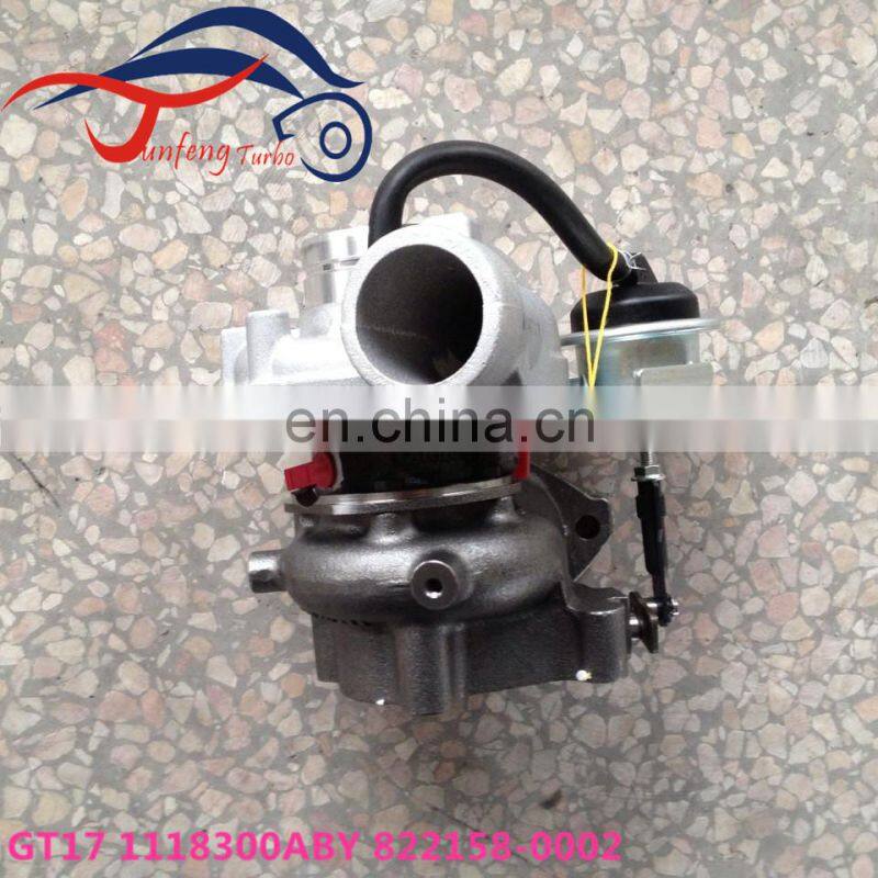 GT22 Turbocharger 1118300ABY 822158-0002 822158-5002S 4JB1 engine turbo charger for ISUZU CARS