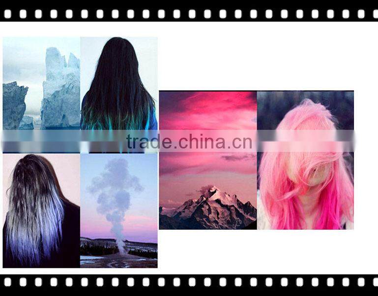 Popular bright colored chalk for hair