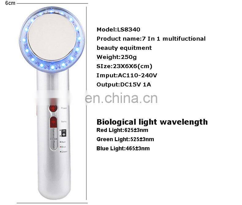 7 in 1 Weight Loss Body Slim Heat Therapy Electric Massager Ultrasonic Cavitation Fat Cellulite Lipo Toner Slimming Machine