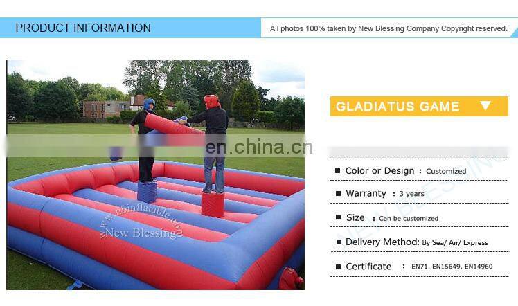 Inflatable gladiator game, inflatable sport fight for commercial rental /activity