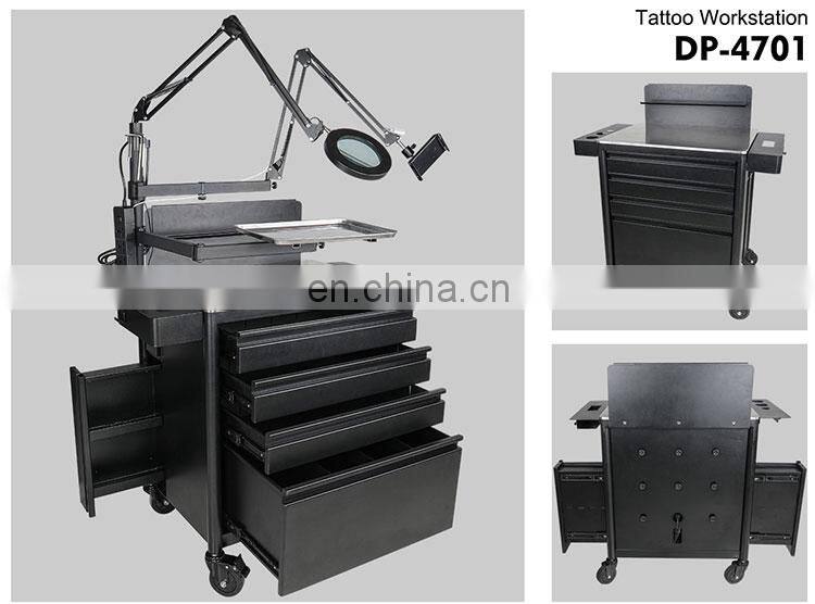Dongpin tattoo equipment tattoo table work and trolley tattoo ink with cabinet