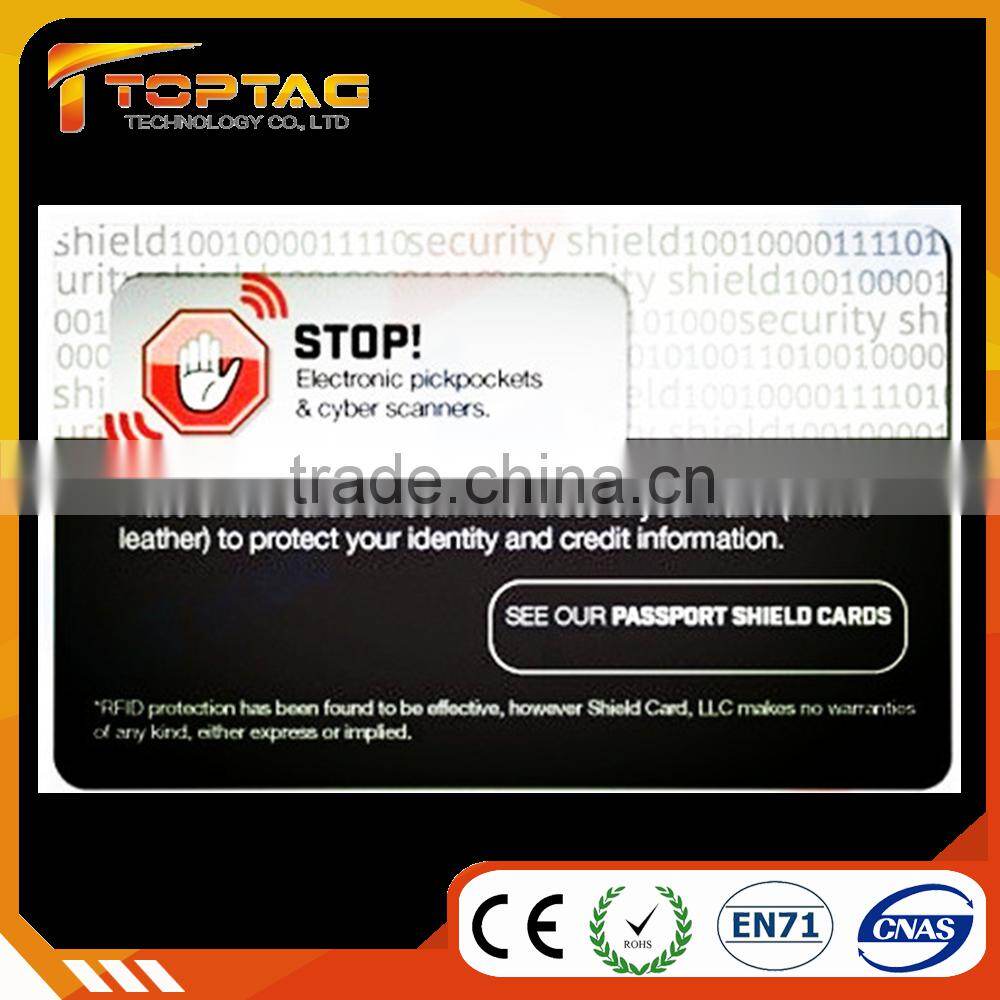 Hot Sale Amazon Wallet Rfid Blocking Card / HF Rfid Blocking Card/ Rfid Blocking Card
