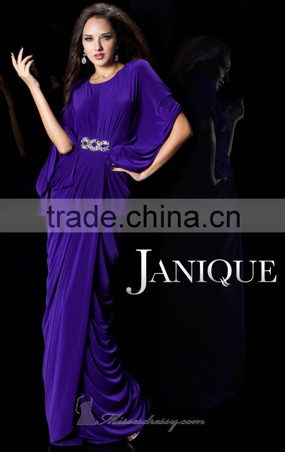 Charming Round Neck Chiffon Floor Length Evening Dress Fashion 2013