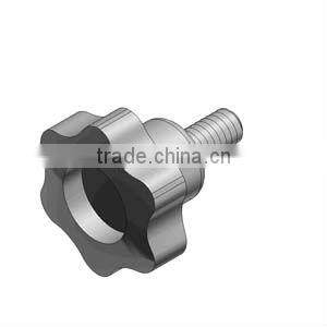 Black plastic Knob Studded Six-Lobe HG-K-0009