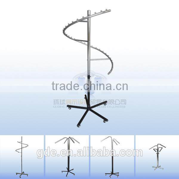 Hot sale metal chrome movable underwear display rack