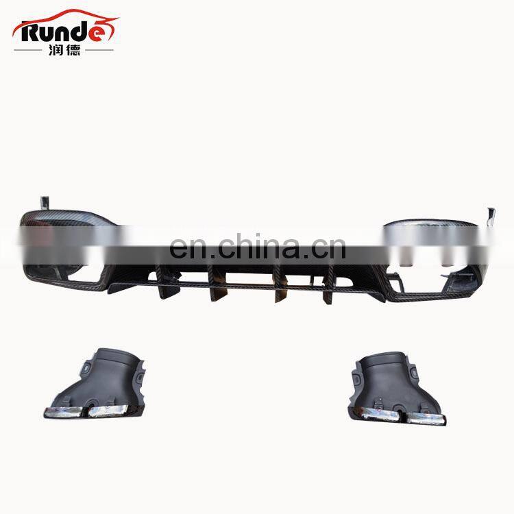 RUNDE 2015-2019 GLC Brilliant Quality TopCa Style Carbon Fiber Rear Diffuser For Mercedes GLC GLC63 X253 W253