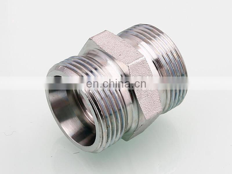 ISO9001 Carbon Steel straight male connector pipe compression fitting