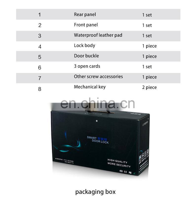 Top ranking product Keyless Entry Door Lock Smart tt Door Lock Passcode Wifi Card Key For Office Home Apartment