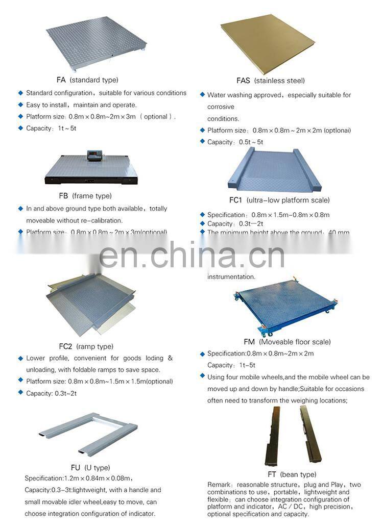 Multiple Sizes & Specifications Digital Balance Mild Steel Platform Floor Scale