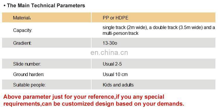 Custom Size Playground Rainbow Slide Large Plastic Rainbow Slide For Sale