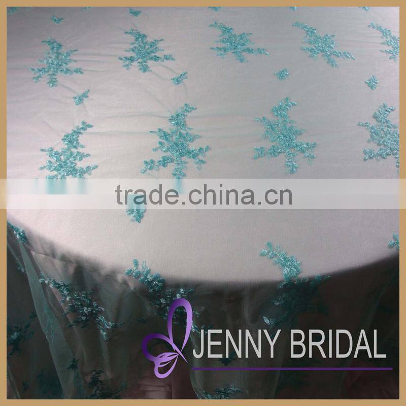 TL002P3 Made in china Small MOQ turquoise wholesale lace tablecloths
