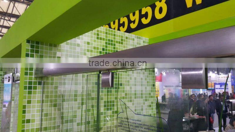 Max door weight 150kg super silence square glass shower hanging sliding door wheels