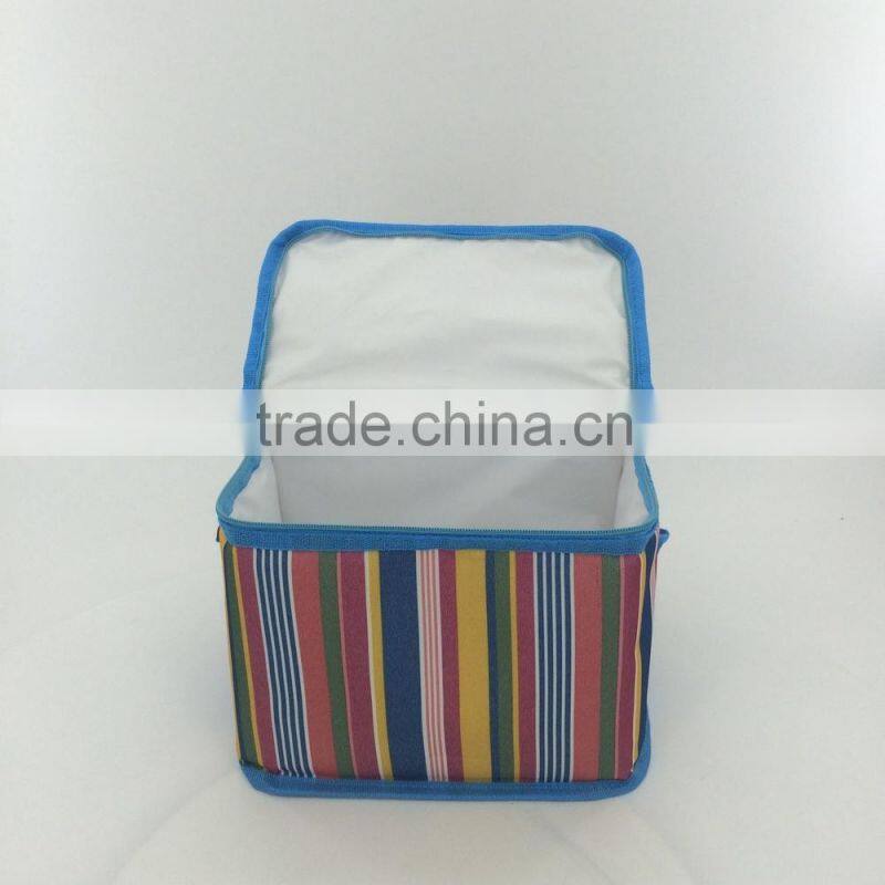Cheap gift portable canvas special design lunch bottle backpack cooler bag