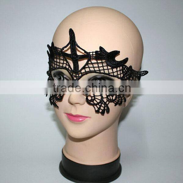 Cheap in stock black lace masquerade ball mask bulk Eye Mask Sexy Lace Venetian Masquerade fancy dress costume