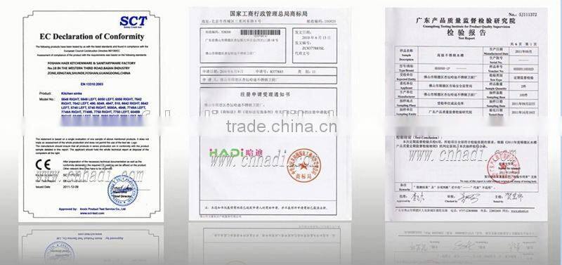 single round bowl stainless steel kitchen sink with drain boards HD7750C