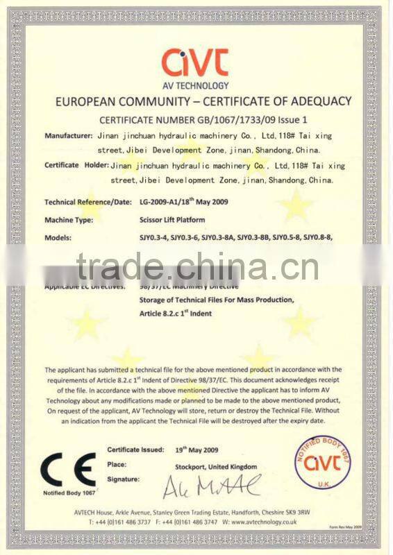 customizable single mast aluminum alloy hydraulic ladder