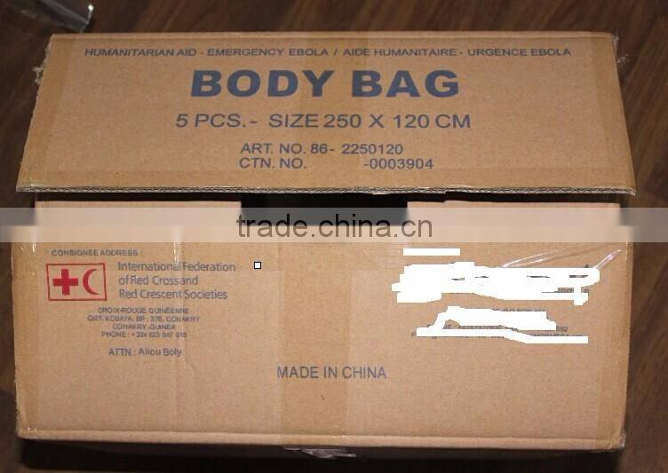 Black funeral corpse body bag for dead bodies and pet