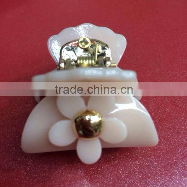 High quality acrylic hair claw with flower charm