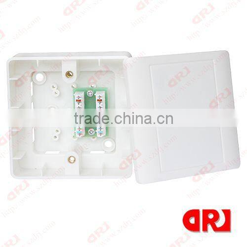 telecom material cat5e double ports surface mount rj45 box