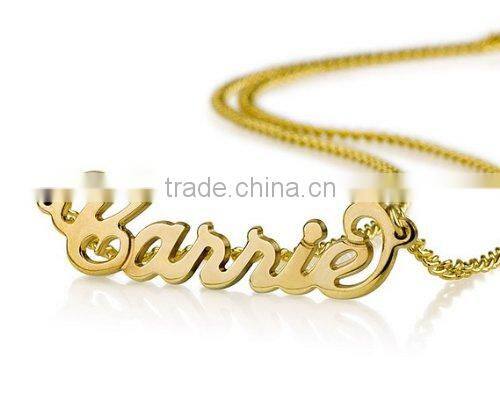 2016 Newest Fashionable 925 Sterling Silver Monogram Necklace 18k Rose Gold Plated Any Name Necklaces