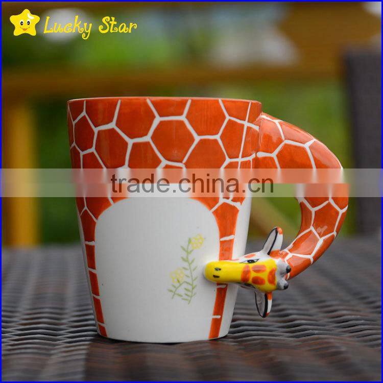 Ceramic 3D animal shape mugs for coffee or tea novelty cups food grade stoneware