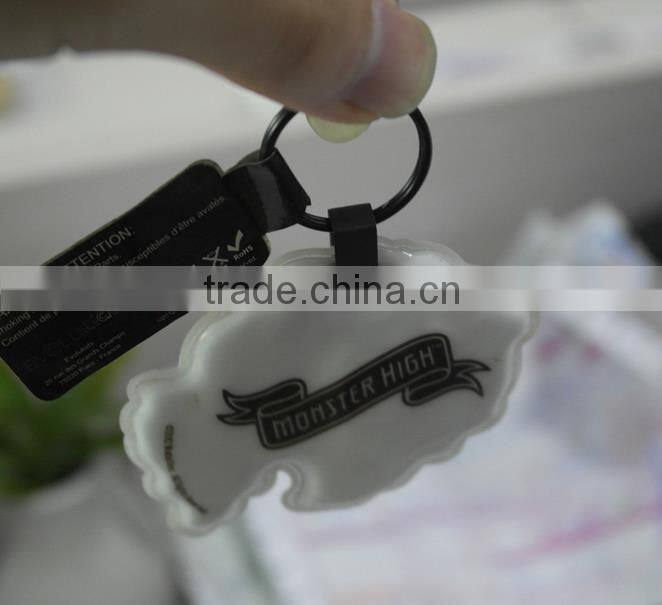 Environmental Custom Promotional gift Car Shape LED Squeeze Key lights soft pvc keychain