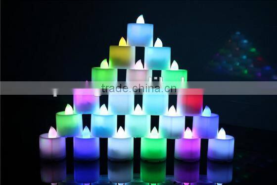 New Flickering 12 Flicker Light Flameless LED Tealight Tea Candles Wedding Light romantic and fancy atmosphere candle light