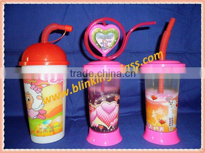 plastic cup with lid and straw
