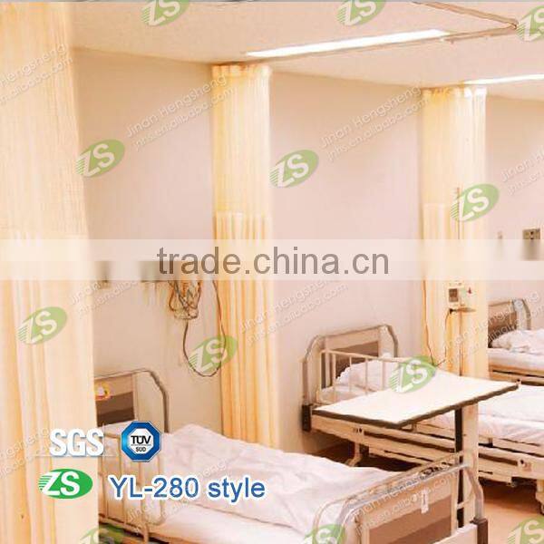 Waterproof Polyester Hospital Ward Embroidered Sheer Curtain with Mesh