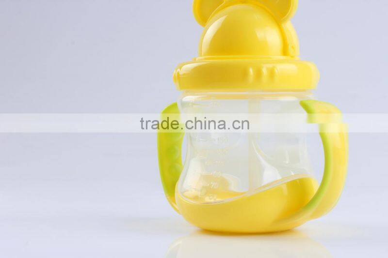 Animal Shape Baby Learning Cup With Silicone Straw /Bear Shape Baby Learning Cup