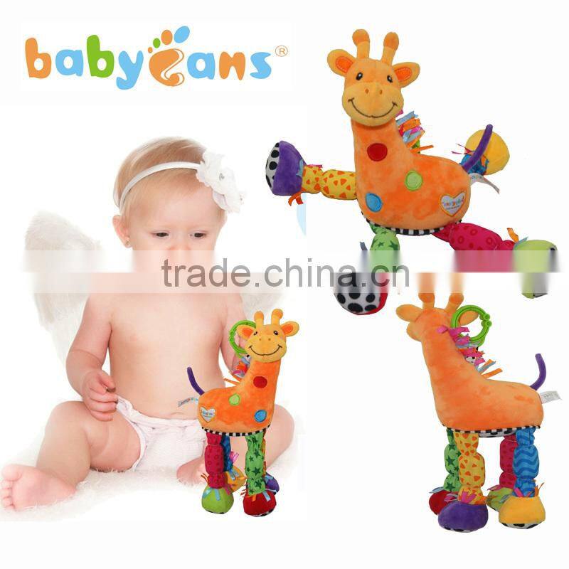 babyfans plush toy with bell baby bed hanging toy baby rattle toys