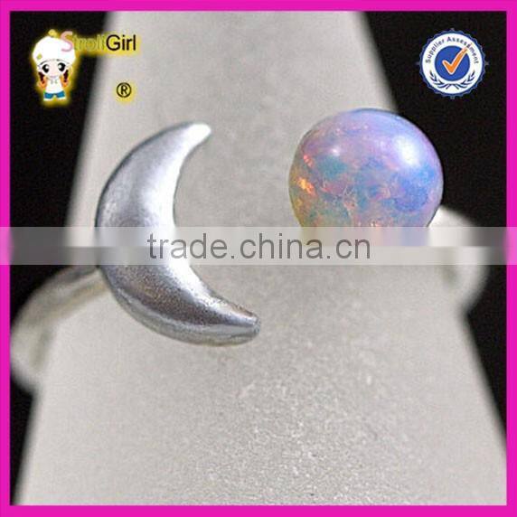 Sterling Silver 925 Opal Ring Cubic Zirconia Opal CZ Ring Birthday Gift for Sister