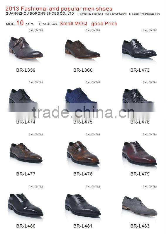High grade customized brand name mens leather dress shoes