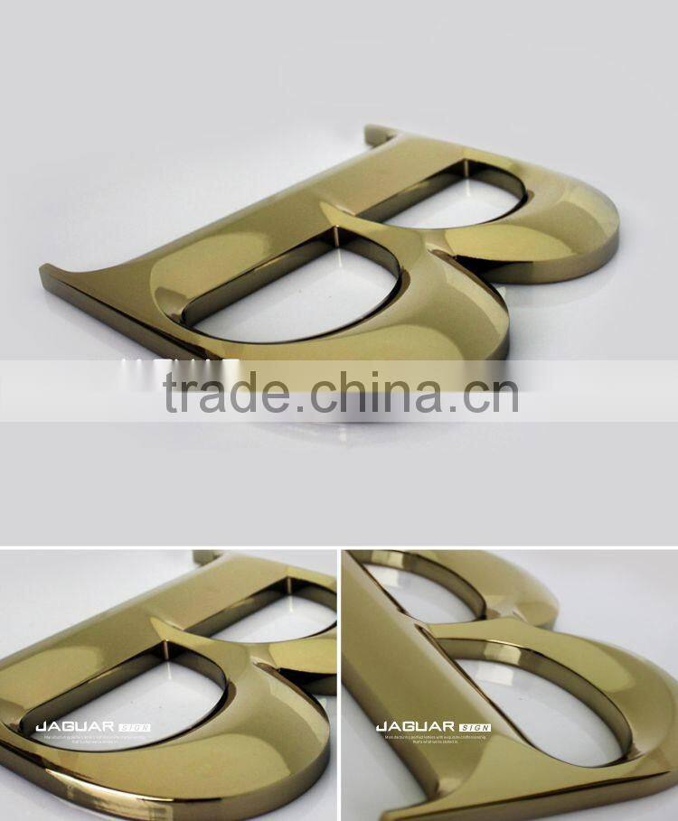 galvanized acrylic full color metal effect decorative letter signs