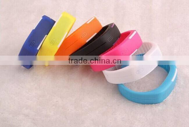 Made in China LED energy Silicone and digital colorful led bracelet watch