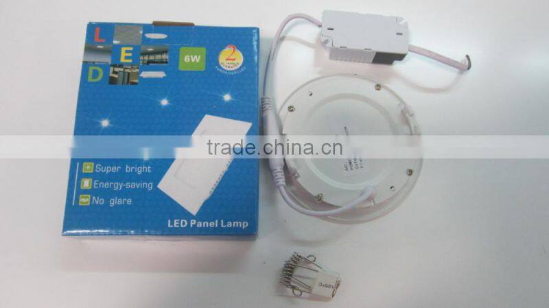 6W square Recessed LED panel light