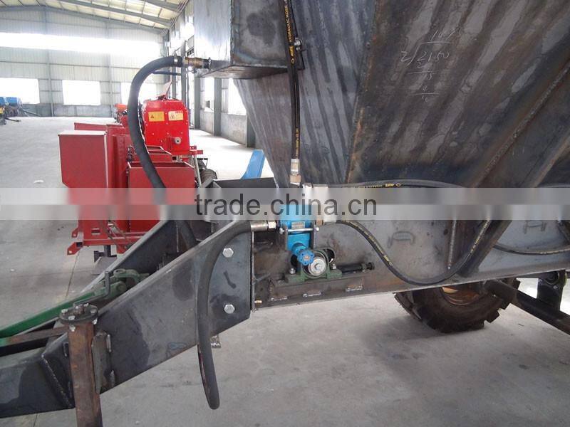 tractor linked fertilizer spreader trailer
