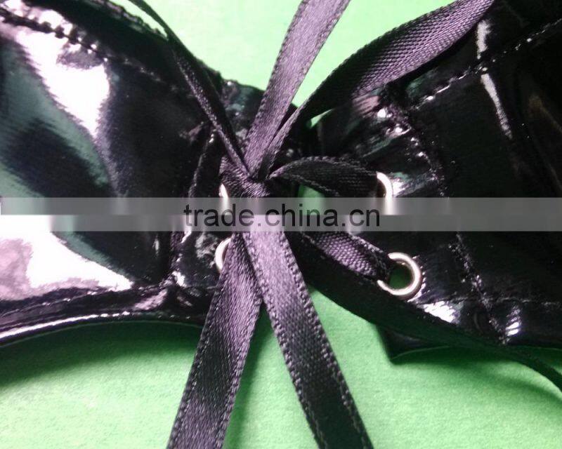 women faux leather garter lingerie wet look garter clips for stockings sexy gothic style belts suspender with g-string